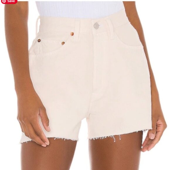 Re/Done Pants - RE/DONE 50s Cutoffs in Vintage White Denim Shorts Sz 31 NWT